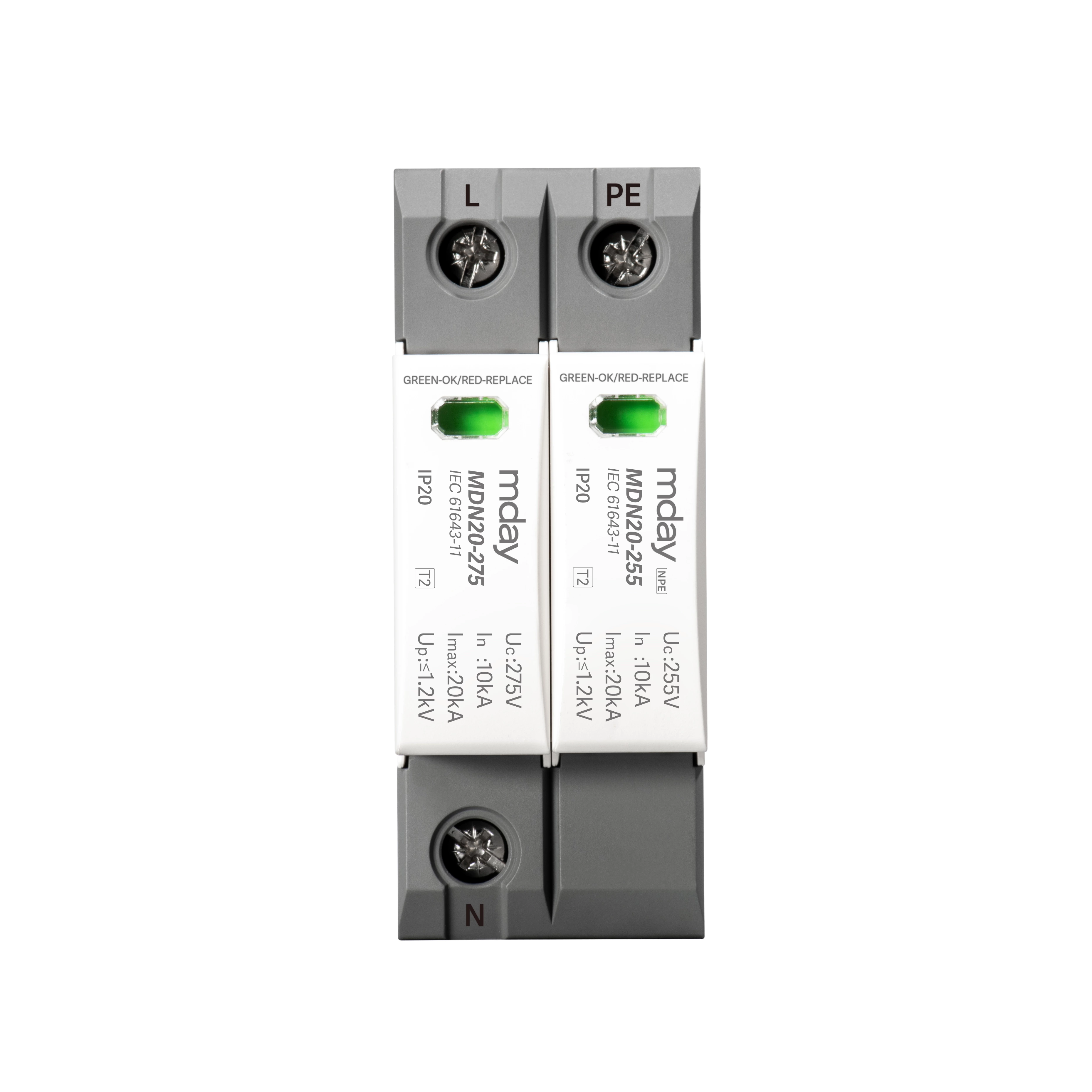 T2+t3 275v Installation European Type Spd Power Strip Tabletop Surge Protector Plug Socket