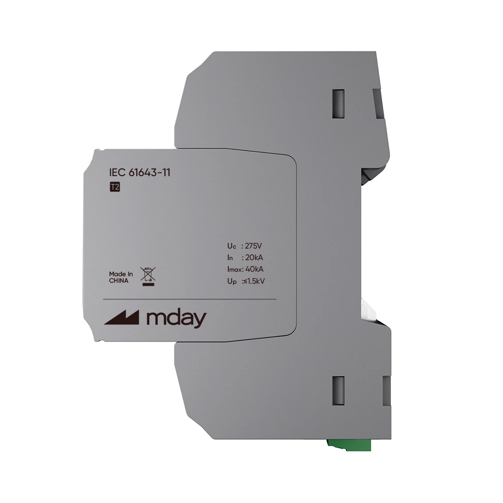 High Quality IP20 40ka Spd Ac Lightning Protection Device Electrical Panel Surge Protector