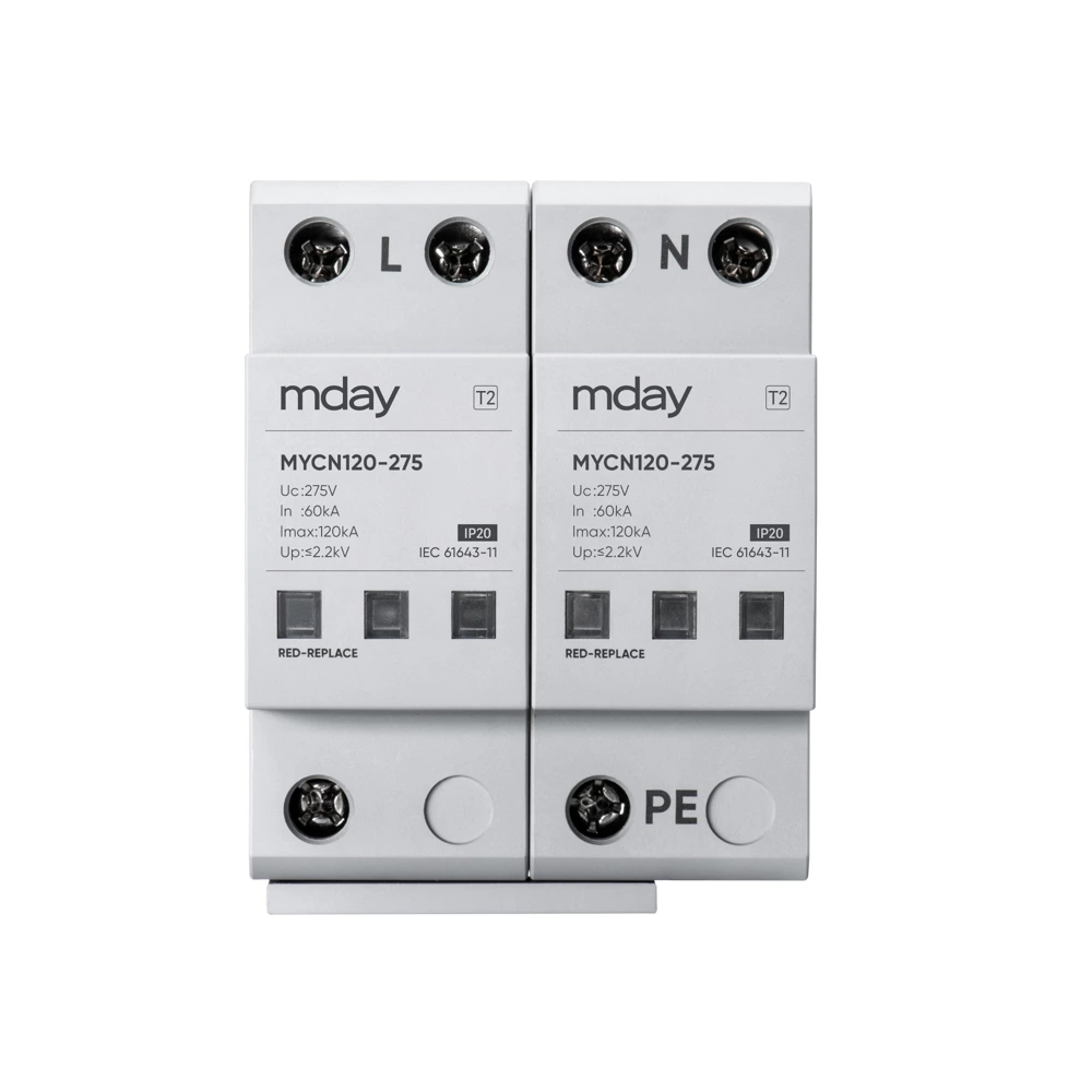 MDN120 2P Power Strip Usb Ports Spd Single Phase Best Surge Protector For Fridge