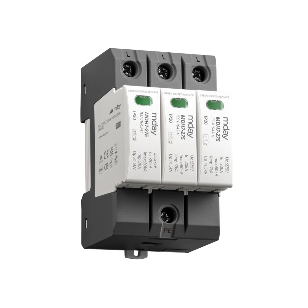MDH7 1P 2P 3P 4P 20KA 50KA  type 1 whole house surge protector surge protector for welding