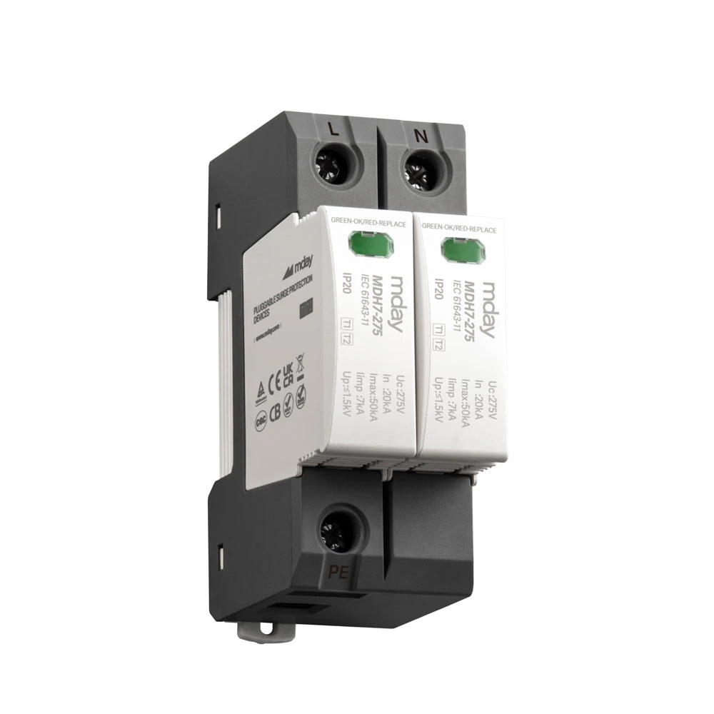 T2 2P surge protection device single phase 275V 385V surge protector circuit board  MDH7-AC 2P