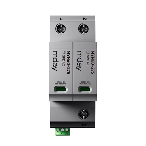Mday40-ac Arrester 1p 2p 3p 4p Type 2 Spd 30ka 60ka 385v Wall Mount Surge Protector
