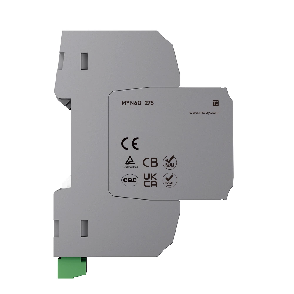 Mday40-ac Arrester 1p 2p 3p 4p Type 2 Spd 30ka 60ka 385v Wall Mount Surge Protector