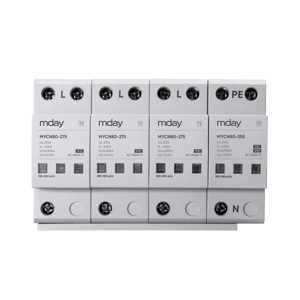 MYCN80 40/80ka 275v 385v 440v 3p+npe Ac Best Rated Surge Protector
