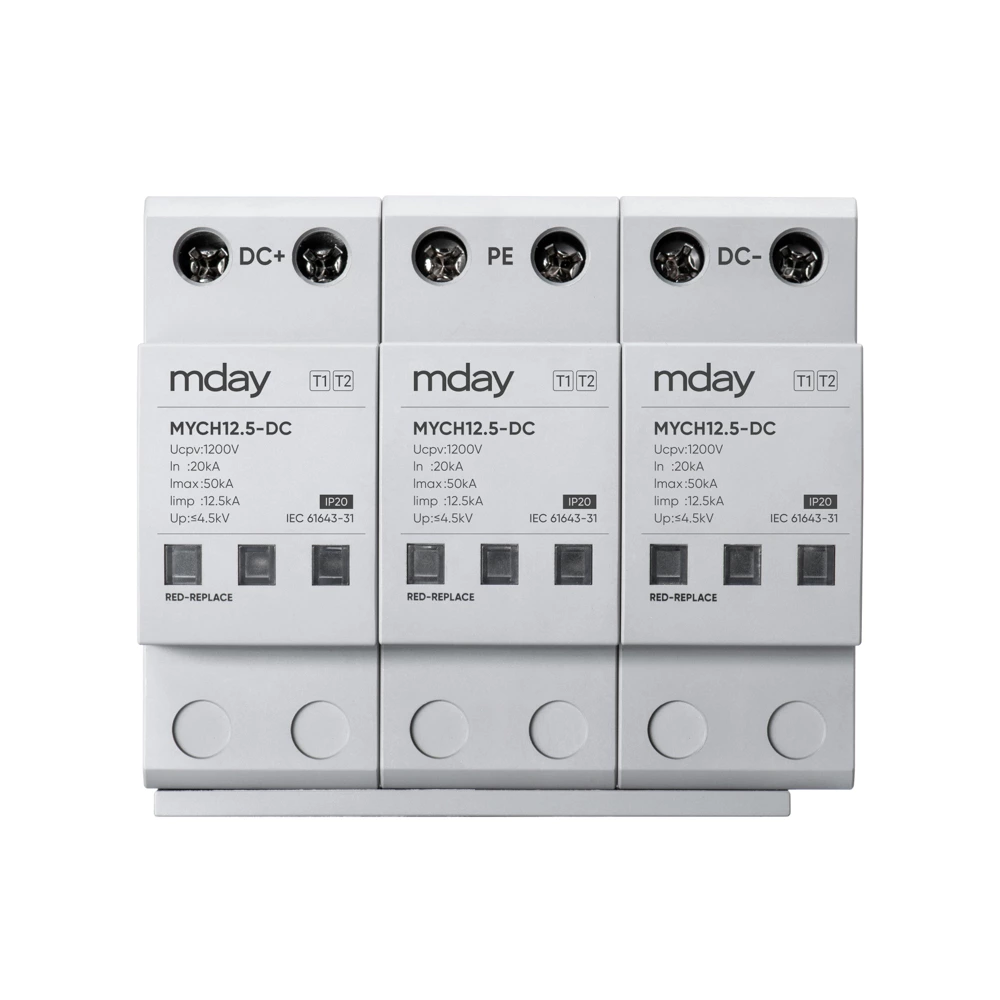 Energy Saving Surge Protector  Dc 1200v 3p Surge Protector For 200 Amp Panel