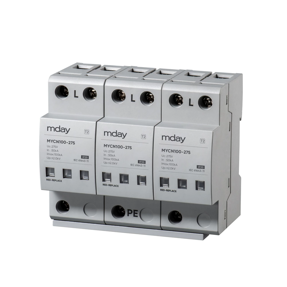 MYCN100 AC System 100ka 440v 3p Lightning Protector For Home