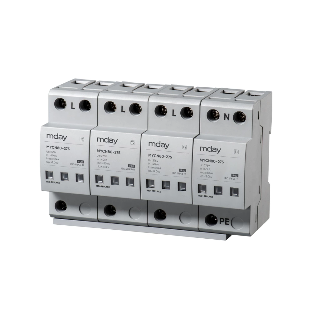 Mday T2 80ka Electrical Factory Protector Type2 House Surge Protector