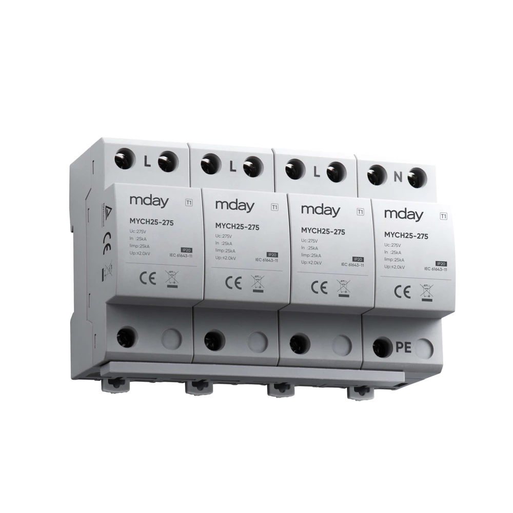 Arrester 3 Phase 4p 275v T1 25ka Commercial Electric Surge Protector