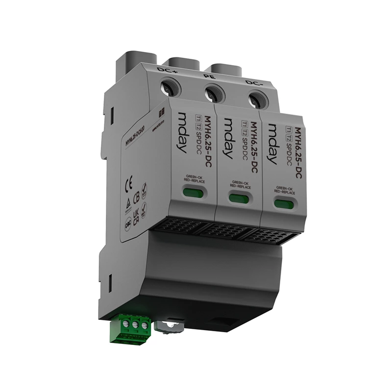 600Vdc 20kA 40kA limp6.25kA Arrester DC SPD Surge Protector Breaker