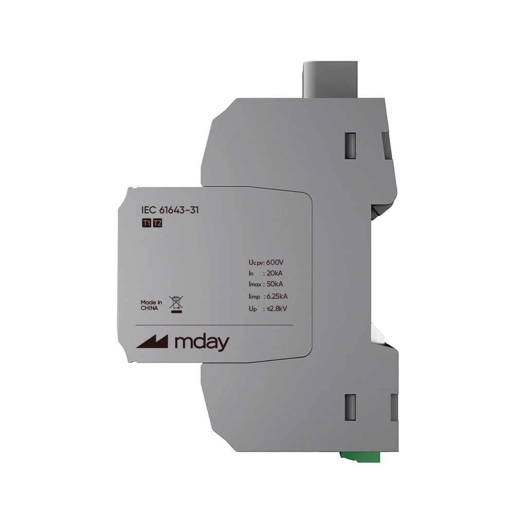 600Vdc 20kA 40kA limp6.25kA Arrester DC SPD Surge Protector Breaker