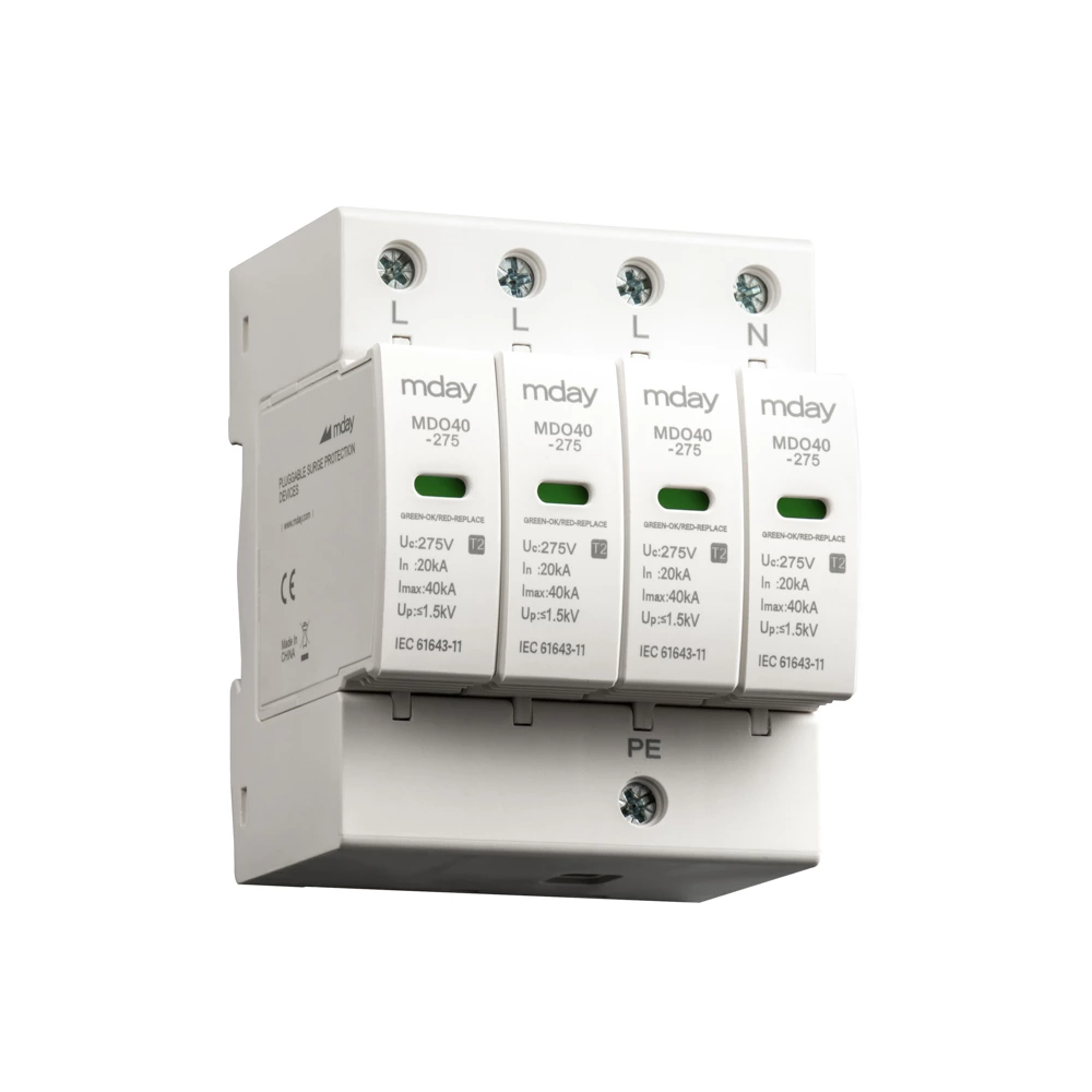 4 Pole Surge Protector With Cable Protection Type 2 275v-440v Best Home Surge Protector