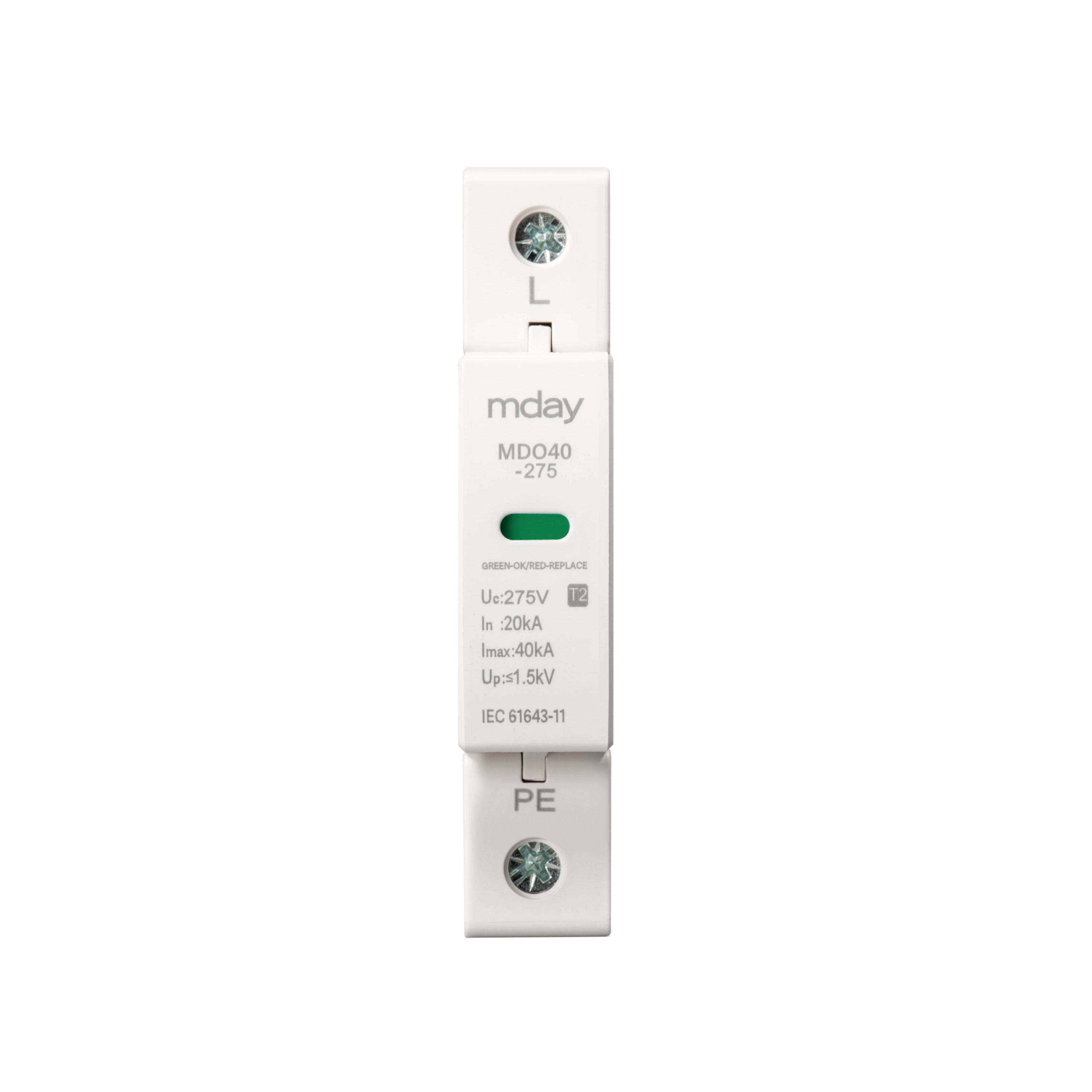 MDO40-Ac 220v Surge Protector For Air Conditioner Surge Protector For Wall Mounted Tv Type 2 20kA