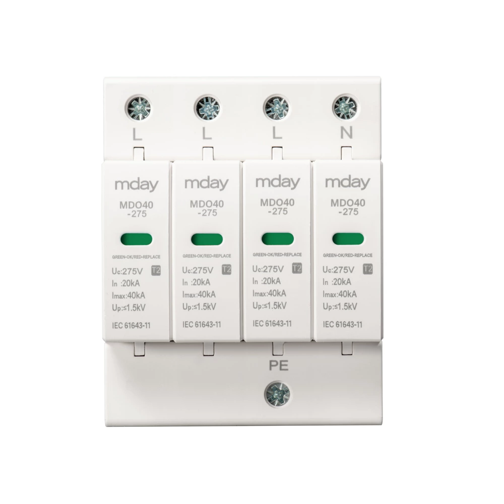 4 Pole Surge Protector With Cable Protection Type 2 275v-440v Best Home Surge Protector