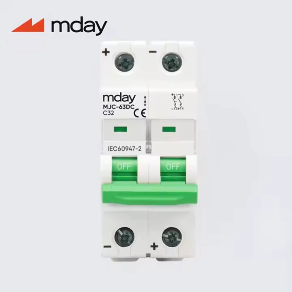Mday DC MCB Leistungs schalter 32A 2p 500V Leistungs schalter 1-63A MCB