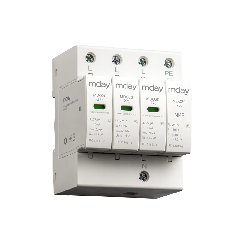 T3 3p+npe Surge Arrester Type 2+3 Surge Protection Device Module 275v Solar Energy Systems