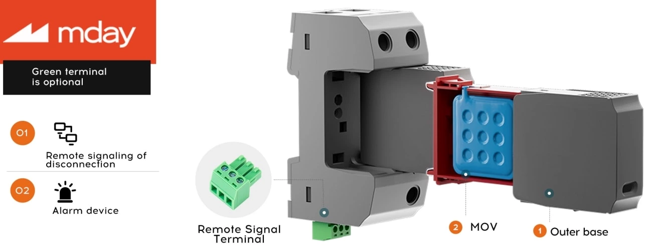 PV 500v 800v 1000v 3P Surge Protection Device LED Devices Dc SPD