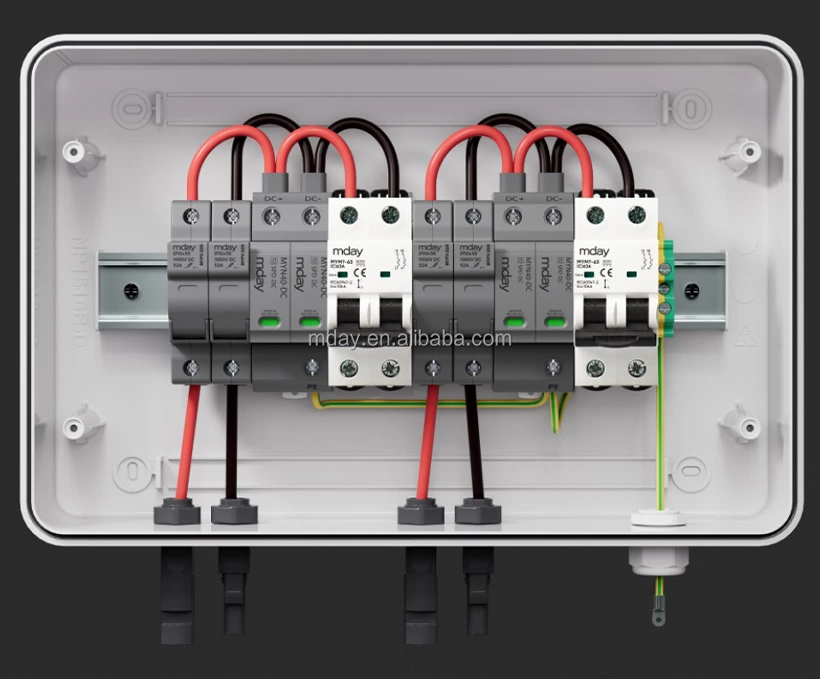 Mday 1000V 2 input 2 Output with 2p 1000V spd Waterproof PV DC Combiner Box