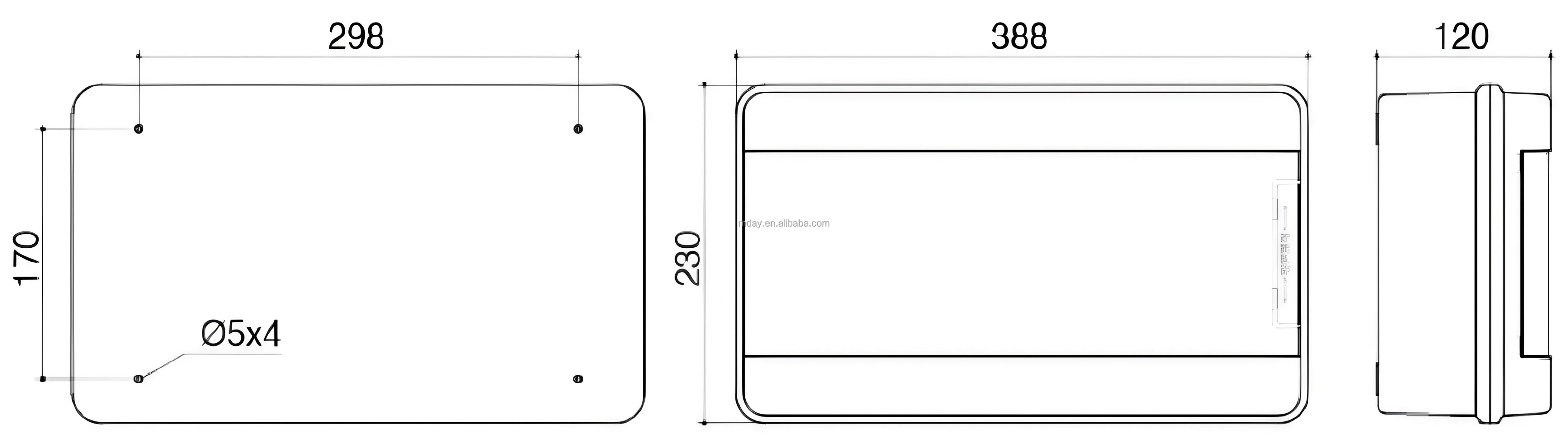 Mday 1000V 2 input 2 Output with 2p 1000V spd Waterproof PV DC Combiner Box