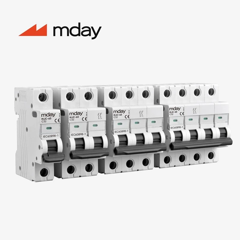 Mday AC Miniature Circuit Breakers 220V 400V Mcb 20a 32a 40a 63a Power Distribution Equipment