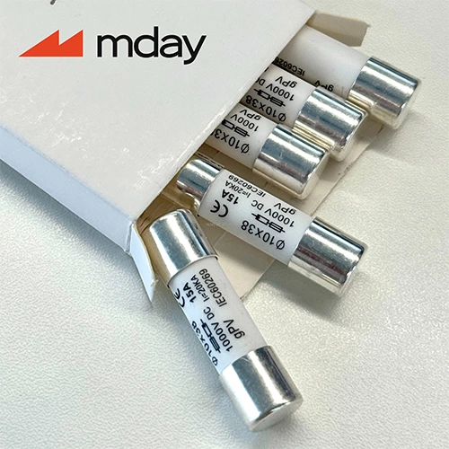 Mday Ceramic Cylindrical PV Solar Dc 1000V 6A 8A 10A 12A 15A 16A 20A 25A 30A 32A Fuse Link 10*38 for Solar PV System