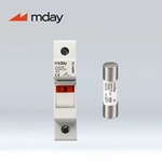 Mday MDPV-32X 32A 10x38mm Solar PV System Fuse Base With Light 1000V DC Fuse Holder for DC Combiner Box