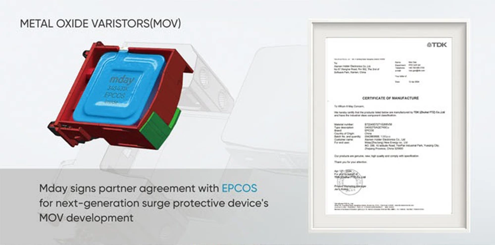 Mday T2 MDN40 1000V 2P DC Solar SPD Surge Protector 20KA 40KA Lightning Protection Solar System