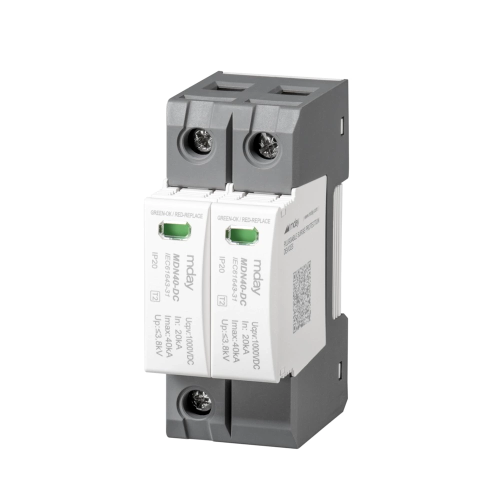 Mday T2 MDN40 1000V 2P DC Solar SPD Surge Protector 20KA 40KA Lightning Protection Solar System