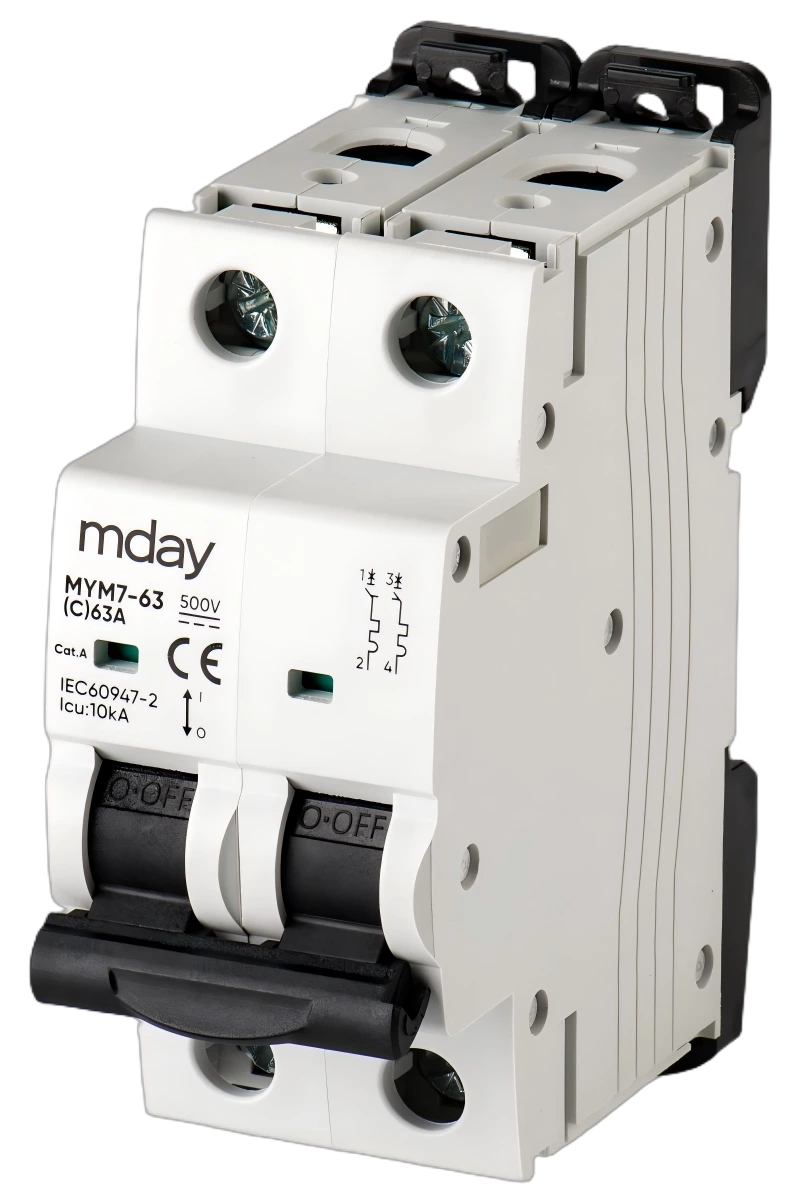 Mday High Quality Dc Circuit Breaker 2P 1-63A MCB Solar Miniature Circuit Breaker